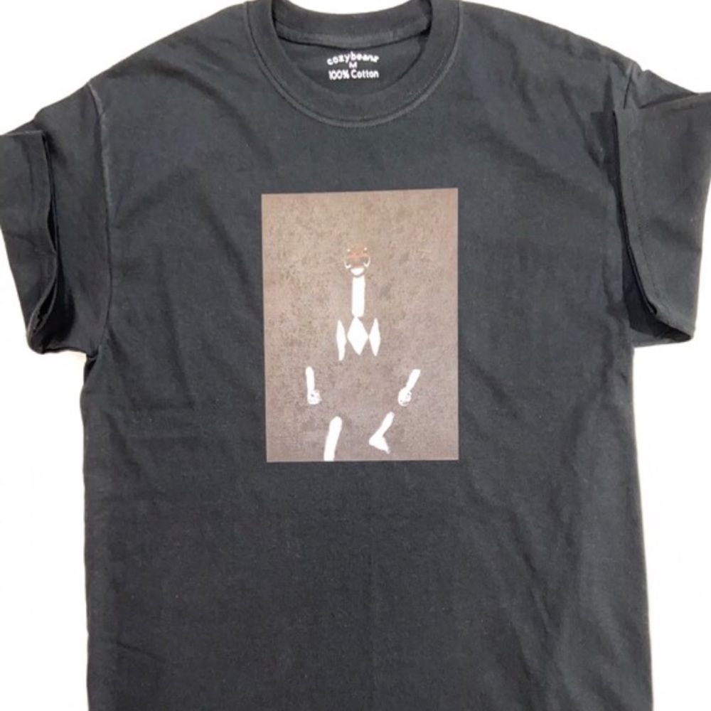 Art on Fabric Black Power Ranger Tee